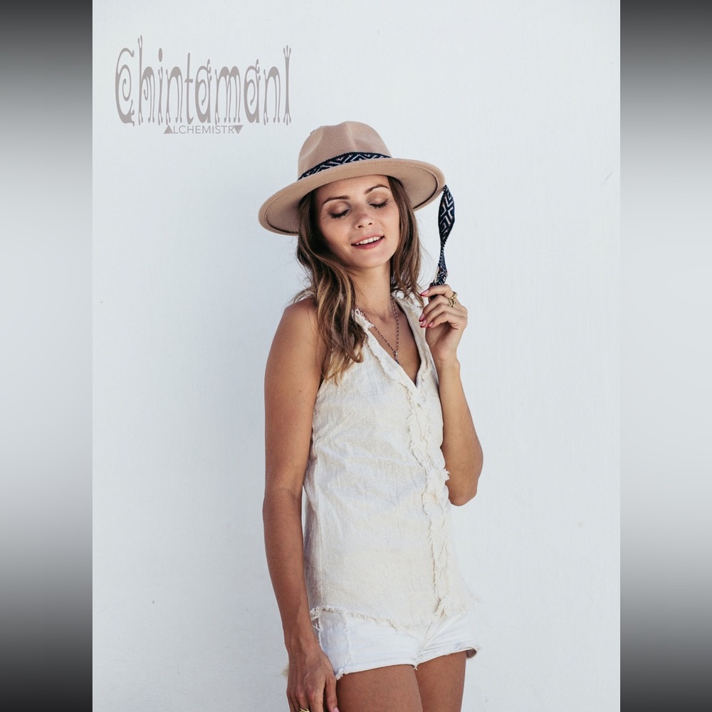 Chintamani Alchemistry Bohemian V Neck Cotton Top - Picture 3 of 6